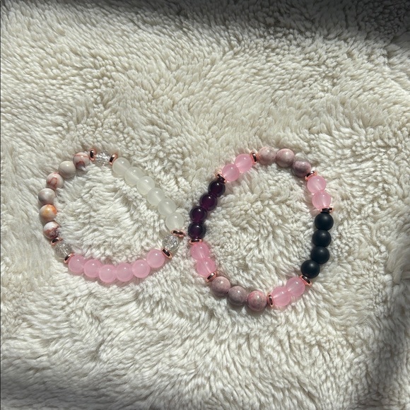 Crystal Bracelet Bundle – Rose Quartz, Garnet, Rhodonite, Opal, Quartz - Picture 3 of 3
